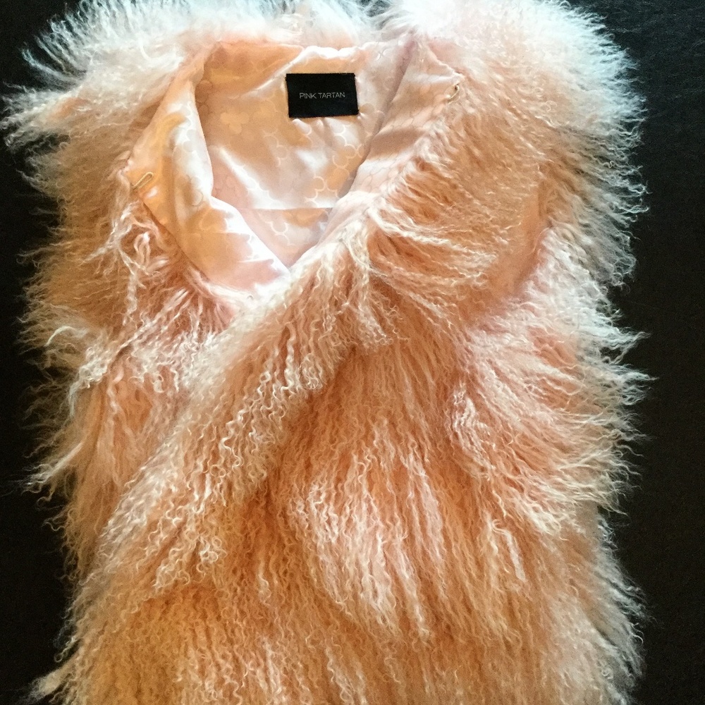 Pink alpaca vest